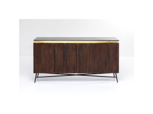 Μπουφές Catalina Μάρμαρο Καφέ 160x40x86εκ - Μαύρο