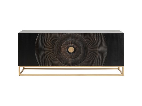 Μπουφές  Madeira Καφέ 177x45x75εκ - Χρυσό