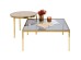 Τραπέζι Μέσης  Wellington Γυαλί Χρυσό (2/Set) 80x80x37εκ. - Χρυσό