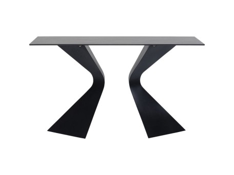 Κονσόλα Gloria Κεραμική Μαύρη 140x45x81 εκ - Μαύρο