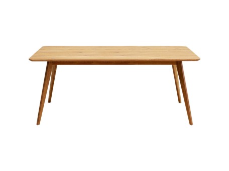 Τραπέζι Memo Καφέ Μασίφ Ξύλο Δρυ Ορθογώνιο 180x90x75 εκ. - Καφέ