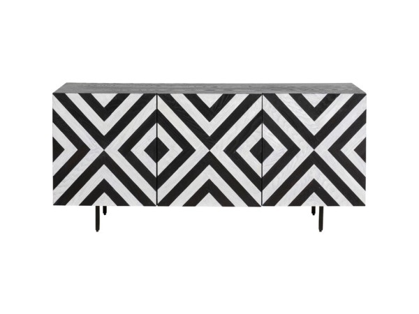 Μπουφές Arctic Ξύλο Λευκός/Μαύρος 160x38x75 εκ. - Μαύρο Μπουφές Arctic Ξύλο Λευκός/Μαύρος 160x38x75 εκ. - Μαύρο