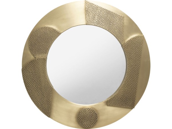 Καθρέφτης Campus Στρογγυλός Χρυσός 80x7x80 εκ. - Χρυσό