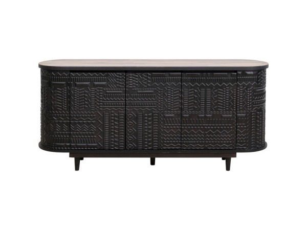 Μπουφές Berber Ξύλο Μαύρος 160x38x75 εκ. - Μαύρο Μπουφές Berber Ξύλο Μαύρος 160x38x75 εκ. - Μαύρο