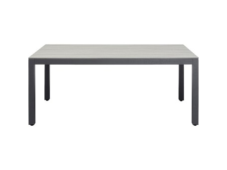 Τραπέζι Τραπεζαρίας Sorrento μεταλλικό Γκρι 180x90x73.5εκ. - Γκρι