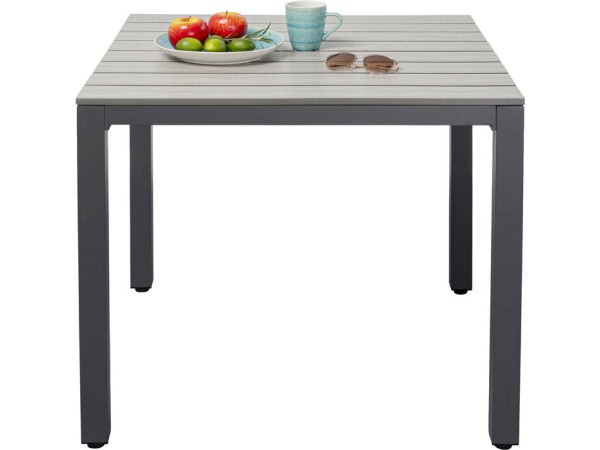 Τραπέζι Τραπεζαρίας Sorrento Μεταλλικό Γκρι  72.5x80x80εκ. - Γκρι