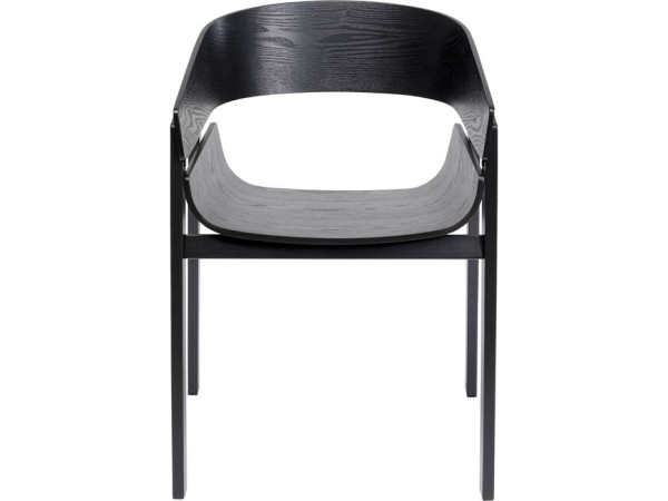 Καρέκλα  Biarritz Ξύλο Μαύρη 76x56x52εκ. - Μαύρο