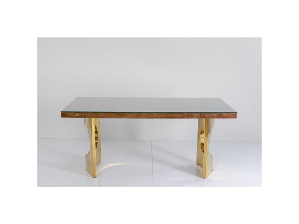 Τραπέζι Harmony Καφέ/Χρυσό 180x90x76 εκ. - Χρυσό