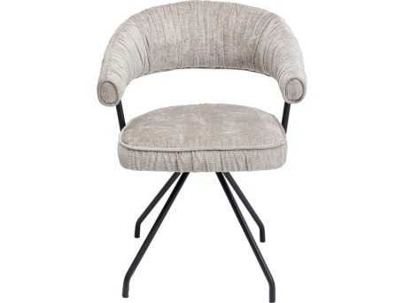 Καρέκλα Τραπεζαρίας Περιστρεφόμενη Arabella Γκρι 75*58*57εκ. - Γκρι