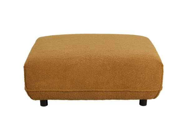 Ταμπουρέ  Gigi Ύφασμα Μπουκλέ Καφέ 41x104x91εκ. - Καφέ