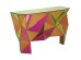 Κονσόλα Prisma Γυαλί  Πολύχρωμο 127x38,5x80,5 εκ. - Πολύχρωμο