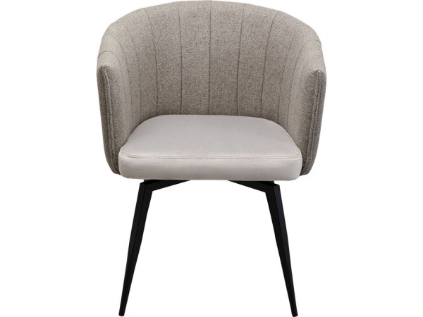 Καρέκλα Τραπεζαρίας Περιστρεφόμενη Merida Γκρι Ύφασμα Βελούδο 59,5x60,5x81 εκ. - Γκρι