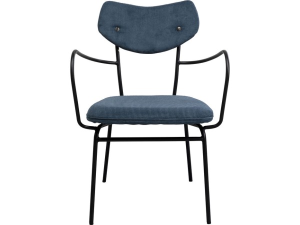 Καρέκλα Τραπεζαρίας Viola Μπλε Ύφασμα 59x55,3x82 εκ. - Μπλε