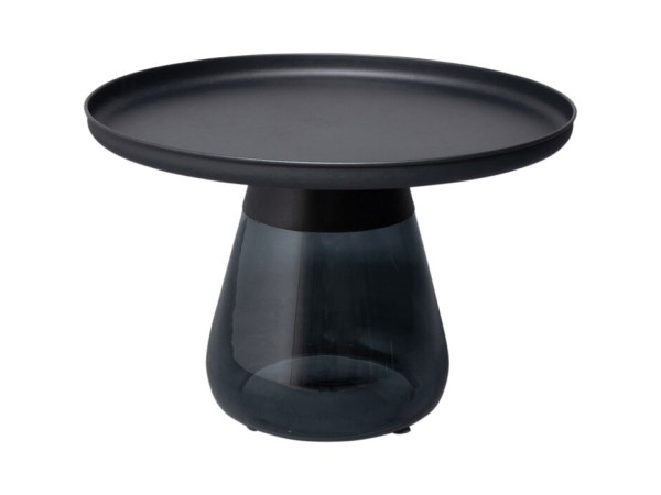 Τραπέζι Βοηθητικό Bottiglia Μαύρο Μέταλλο Στρόγγυλο 60x60x43 εκ. - Μαύρο