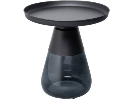 Τραπέζι Βοηθητικό Bottiglia Μαύρο Μέταλλο Στρόγγυλο 50x50x52 εκ. - Μαύρο