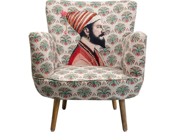 Πολυθρόνα  Maharaja Ύφασμα Πολύχρωμη 78x79x75εκ. - Πολύχρωμο
