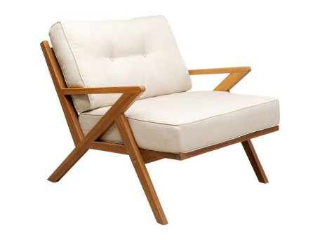 Πολυθρόνα  Honolulu Ύφασμα Μπεζ 74.4x80x93.5εκ. - Μπεζ