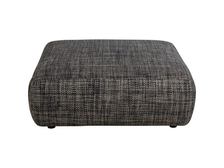 Σκαμπό Bow Γκρι Ύφασμα 100x100x40 εκ. - Γκρι