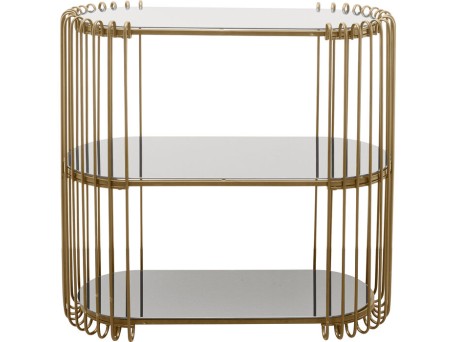 Κονσόλα  Wire Μεταλλική Χρυσή 81x78x36εκ. - Χρυσό