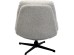 Swivel Armchair + Stool Columbia - Γκρι Swivel Armchair + Stool Columbia - Γκρι