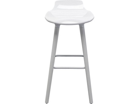 Σκαμπό Μπαρ York Λευκό 41x42.5x82εκ. - Λευκό