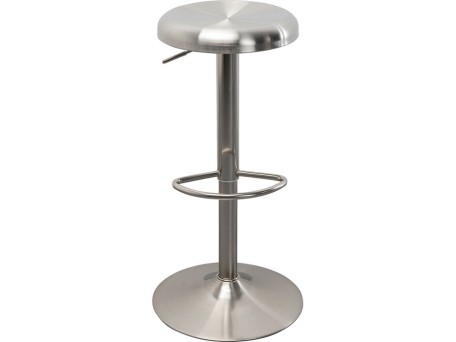 Σκαμπό Μπαρ Kalea Μεταλλικό Ασημί 41*41*81.5εκ. - Ασημί