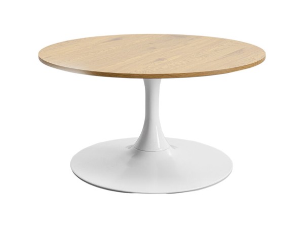 Τραπέζι Μέσης Schickeria Ξύλινο Καφέ/Λευκό 80x80x42εκ. - Καφέ