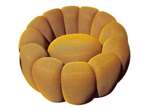 Swivel Armchair Peppo Bloom Yellow - Κίτρινο