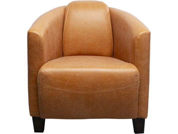 Armchair Cigar Lounge Smart Leather Light Brown - Καφέ