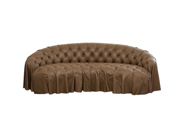 Καναπές Διθέσιος Drapes Δέρμα Καφέ 226x116x74εκ. - Καφέ Καναπές Διθέσιος Drapes Δέρμα Καφέ 226x116x74εκ. - Καφέ