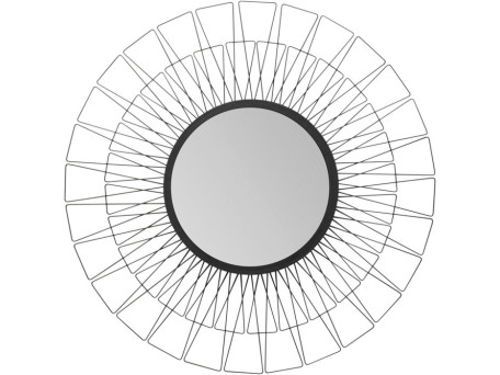 Καθρέφτης Corinne Μεταλλικός  Μαύρος 65x1.7x67εκ. - Μαύρο