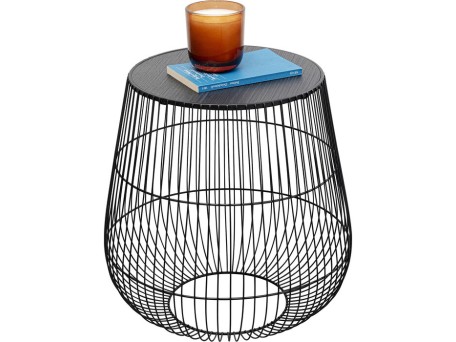 Βοηθητικό Τραπέζι Beam Μεταλλικό/Ξύλινο Μαύρο 39.5x1.69x40.5εκ. - Μαύρο