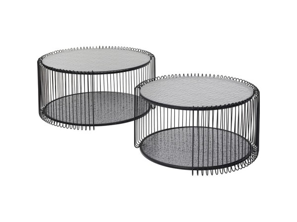 Τραπέζι Μέσης Wire (Σετ 2 Τμχ) Μαύρο 69.5x69.5x33.5εκ. - Μαύρο Τραπέζι Μέσης Wire (Σετ 2 Τμχ) Μαύρο 69.5x69.5x33.5εκ. - Μαύρο