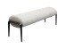 Παγκάκι Polly Ύφασμα Λευκό 130x40x45εκ. - Λευκό