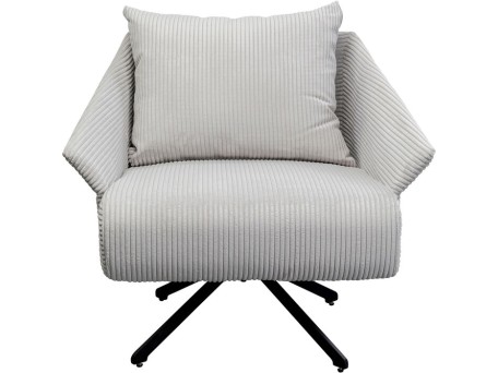 Πολυθρόνα Milo Κοτλέ Γκρι 84x49x75εκ. - Γκρι