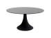 Τραπέζι Μέσης Grande Possibilita Γυάλινο Μαύρο/Μωβ 150x150x76εκ. - Μαύρο