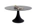 Τραπέζι Μέσης Grande Possibilita Γυάλινο Μαύρο/Μωβ 150x150x76εκ. - Μαύρο