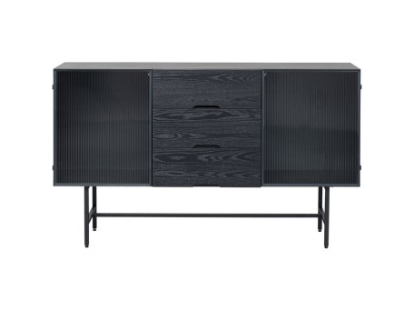 Μπουφές San Diego Μεταλλικός Μαύρο 150x35x90εκ. - Μαύρο