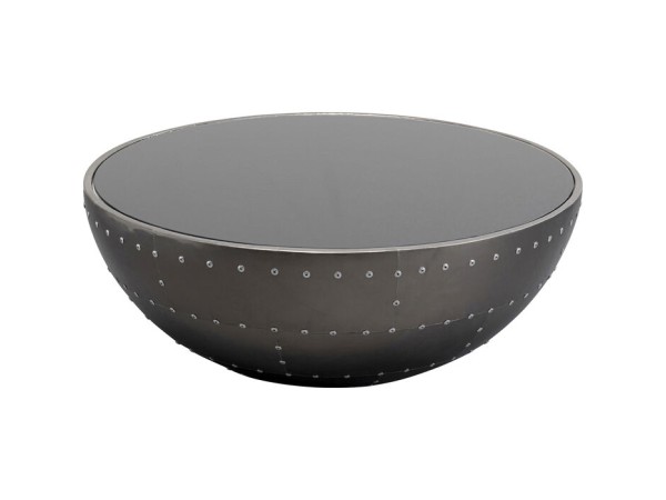 Τραπέζι μέσης Lounge Μεταλλικό Μαύρο 83x83x32εκ. - Μαύρο