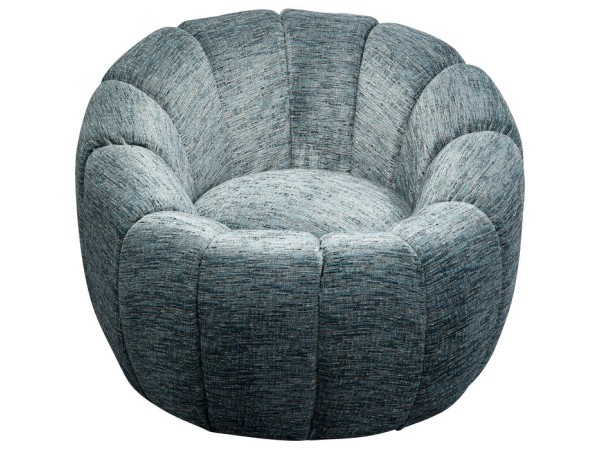 Πολυθρόνα Περιστρεφόμενη Fiori Μπλε 89x88x73εκ. - Μπλε