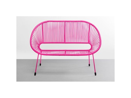 Πάγκος Acapulco Ροζ 121x71x81εκ. - Ροζ