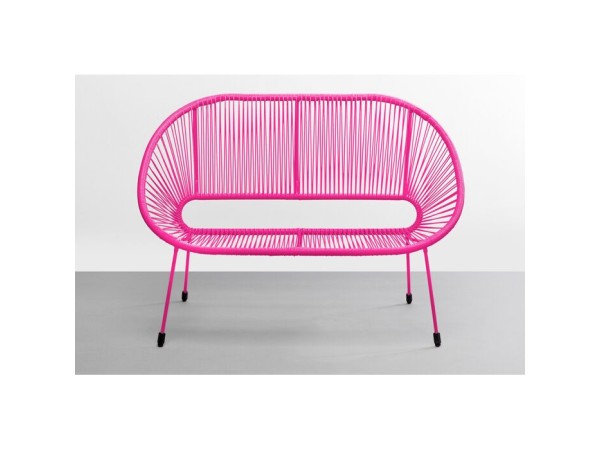 Πάγκος Acapulco Ροζ 121x71x81εκ. - Ροζ