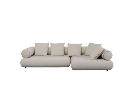 Καναπές Γωνιακός  Δεξίς Splendido Ύφασμα Μπεζ 327x144x88εκ. - Μπεζ