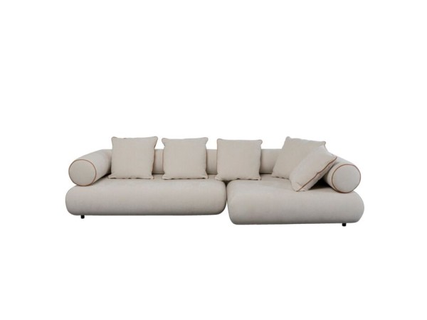 Καναπές Γωνιακός  Δεξίς Splendido Ύφασμα Μπεζ 327x144x88εκ. - Μπεζ