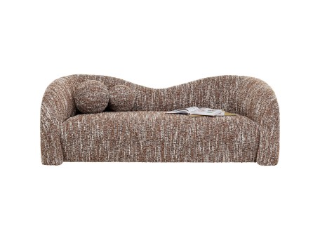 Καναπές Διθέσιος Livia Ύφασμα Καφέ 201x94x71εκ. - Καφέ