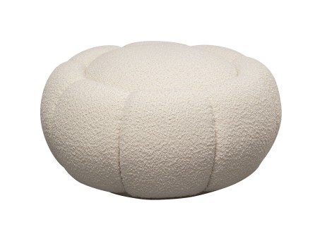 Σκαμπό Peppo Bloom Ύφασμα Λευκό 72x72x37εκ. - Λευκό