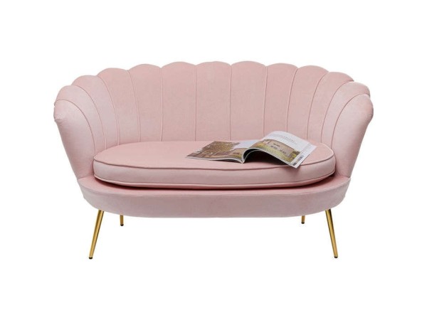 Διθέσιος Καναπές Water Lily Ροζ 132x75x76εκ - Ροζ Διθέσιος Καναπές Water Lily Ροζ 132x75x76εκ - Ροζ