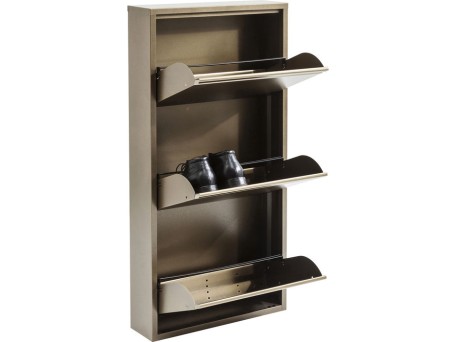 Παπουτσοθήκη Caruso Μπρονζέ Μικρή 50x14x103εκ - Χρυσό