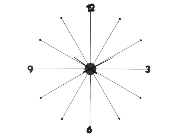 Ρολόι Τοίχου Umbrella Μαύρο Ø100 εκ. 100x6x100εκ - Μαύρο Ρολόι Τοίχου Umbrella Μαύρο Ø100 εκ. 100x6x100εκ - Μαύρο