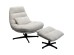 Swivel Armchair + Stool Columbia - Γκρι Swivel Armchair + Stool Columbia - Γκρι